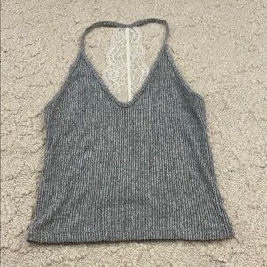 Abercrombie & Fitch Ribbed Lace Tank